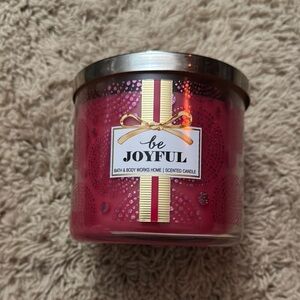 Bath & Body Works - Be Joyful Scented Candle - Pink